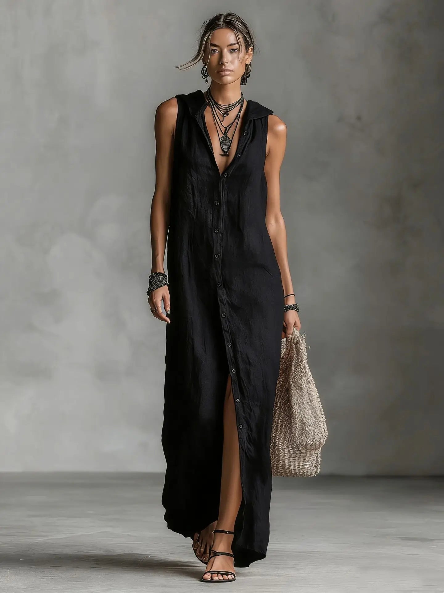 Boho Maxi Dress | Casual Loose Floor-Length Dress