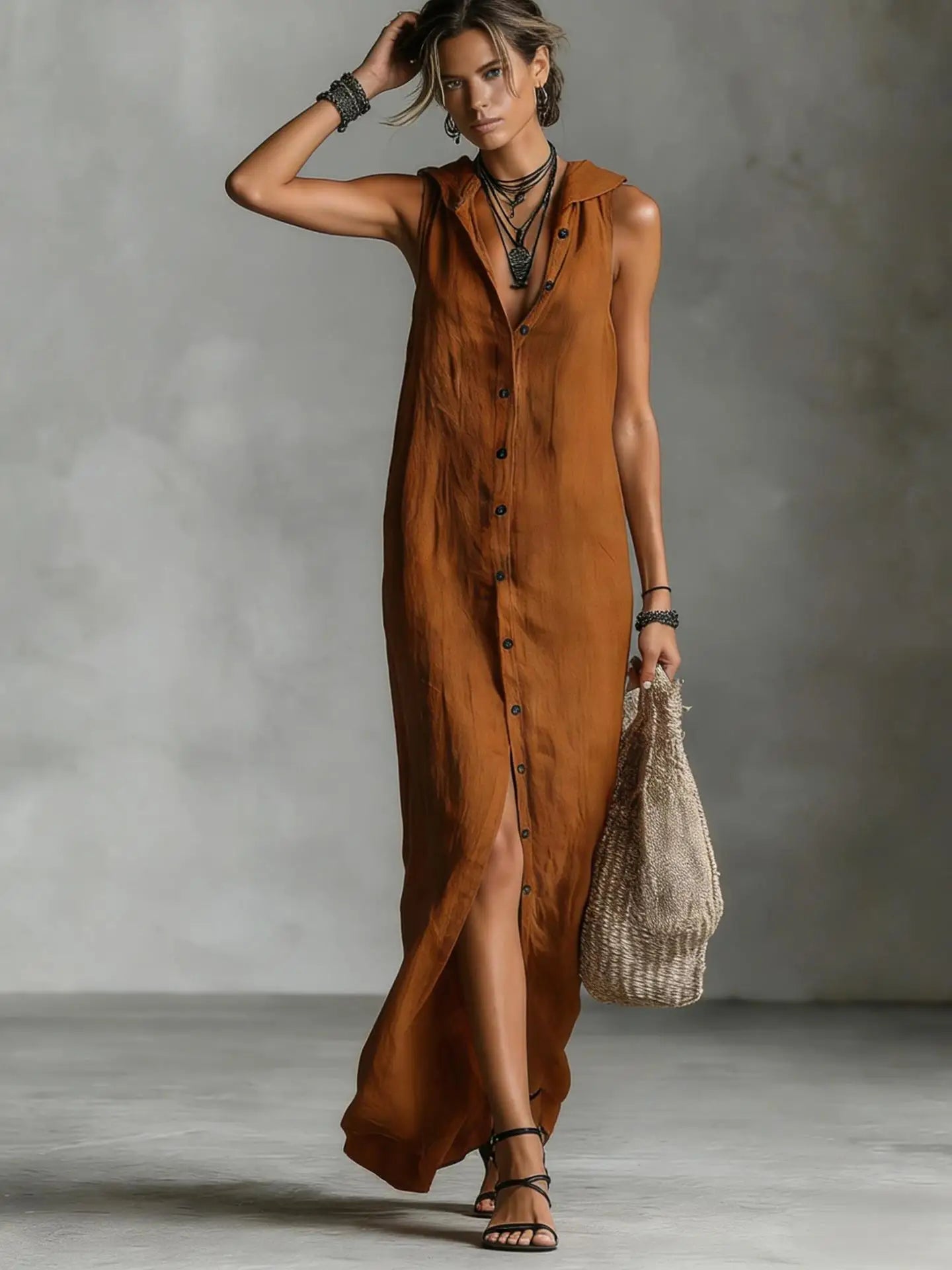 Boho Maxi Dress | Casual Loose Floor-Length Dress