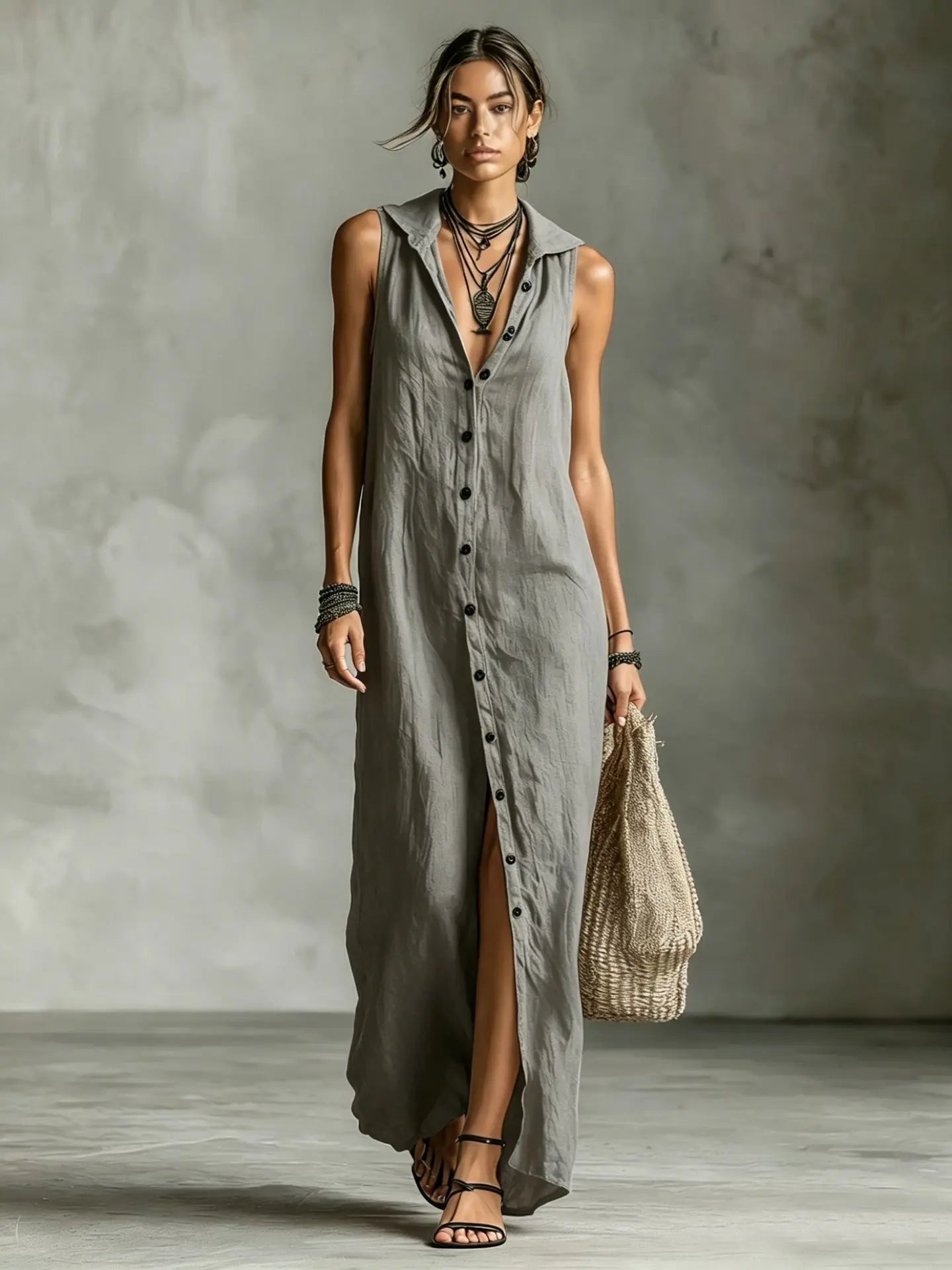Boho Maxi Dress | Casual Loose Floor-Length Dress