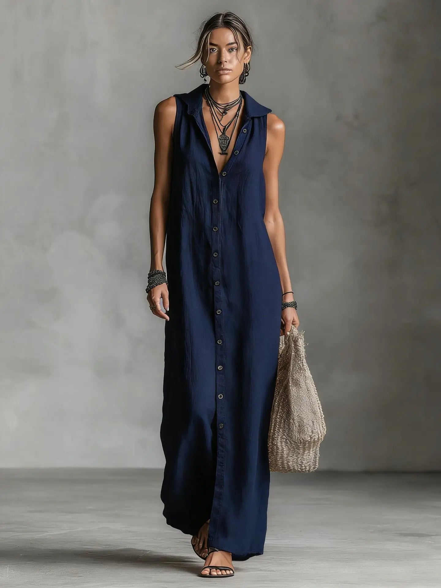 Boho Maxi Dress | Casual Loose Floor-Length Dress