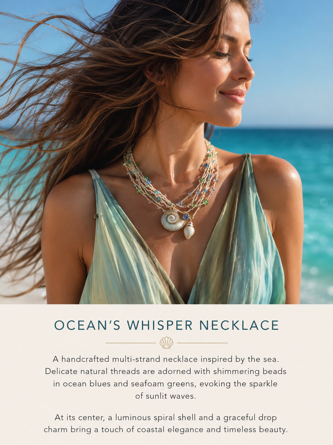 Ocean's Whisper Necklace – Handmade Special Edition